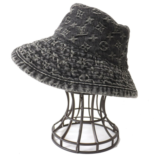 LOUIS VUITTON hat 410907 Main: 100% cotton Black type Women S Used Authentic