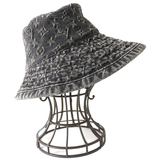 LOUIS VUITTON hat 410907 Main: 100% cotton Black type Women S Used Authentic