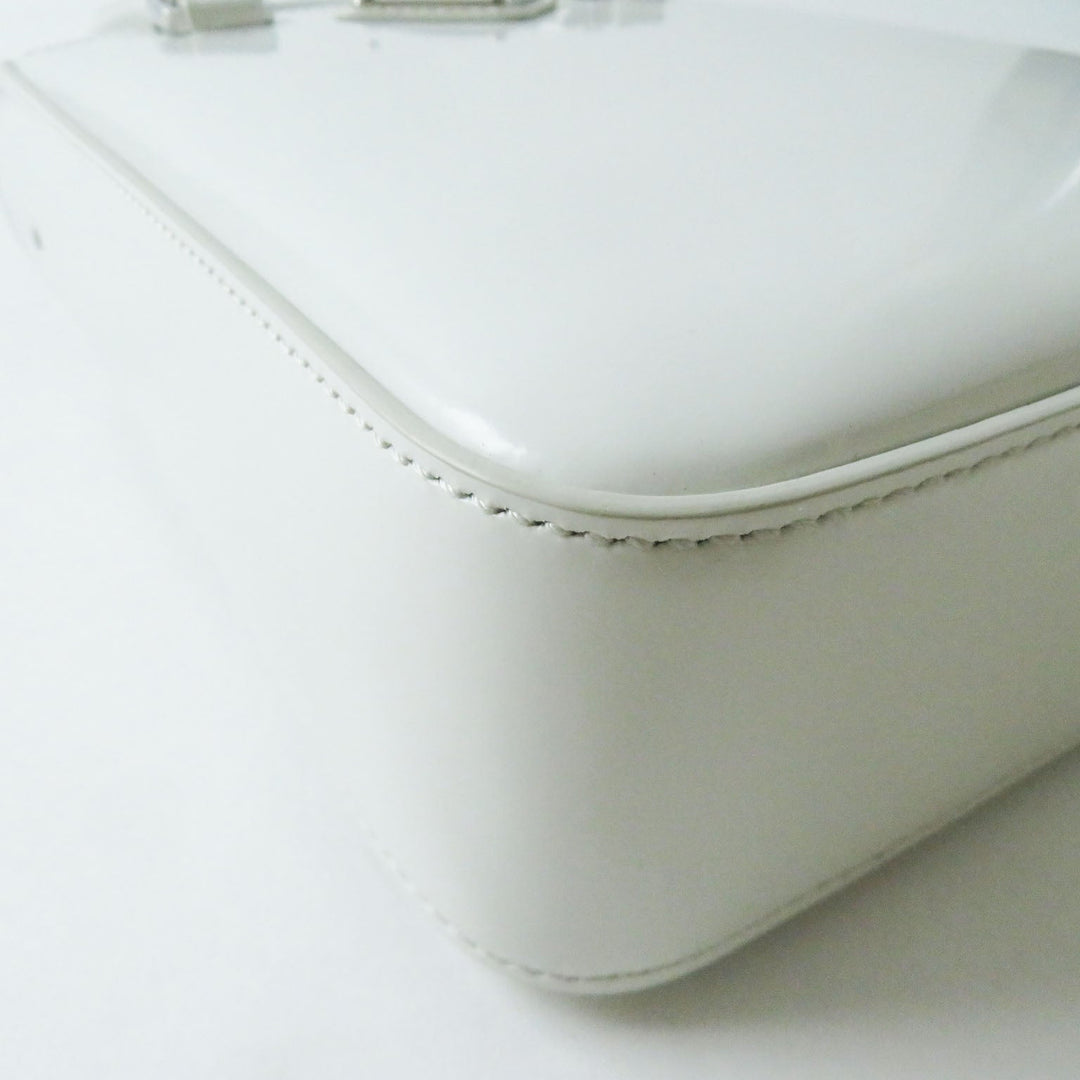 PRADA Shoulder Bag 1BA331 SPAZZOLATO (brushed leather) BIANCO Small Brushed Leather Women Used Authentic