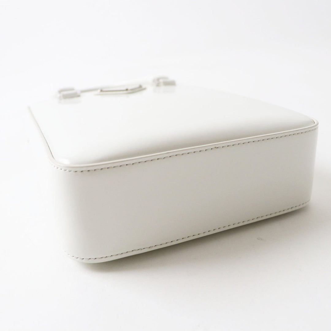 PRADA Shoulder Bag 1BA331 SPAZZOLATO (brushed leather) BIANCO Small Brushed Leather Women Used Authentic