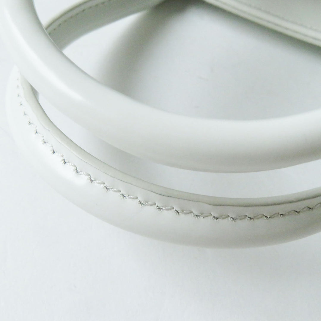 PRADA Shoulder Bag 1BA331 SPAZZOLATO (brushed leather) BIANCO Small Brushed Leather Women Used Authentic