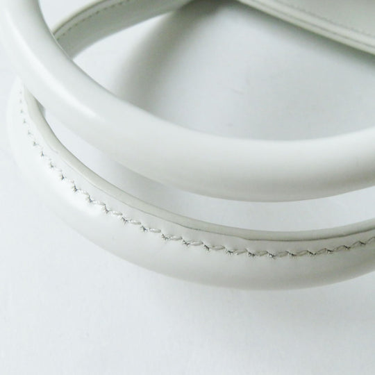PRADA Shoulder Bag 1BA331 SPAZZOLATO (brushed leather) BIANCO Small Brushed Leather Women Used Authentic