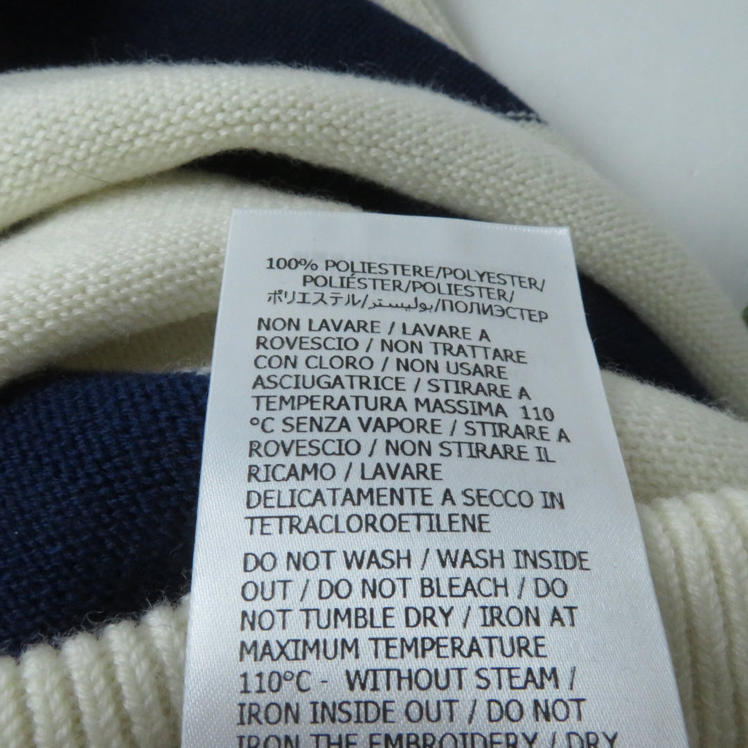 GUCCI skirt 691664 Outer: 100% wool, Lining: 95% wool, Lining: 4% nylon, Lining: 1% polyurethane, Embroidery: 100% polyester Ivoryx navy Women XS Used Authentic