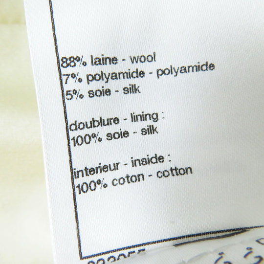 CHANEL Tweed skirt P59644 Outer: 88% wool, Outer: 7% nylon, Outer: 5% silk, Lining: 100% silk, Part: 100% cotton Ivory Women 36 Used Authentic