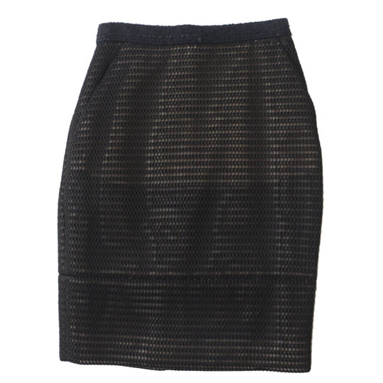CHANEL Tight Skirt P45897 Outer: 100% nylon, Lining: 100% silk, Part: 77% nylon, Part: 13% wool, Part: 10% rayon black Women 34 Used Authentic