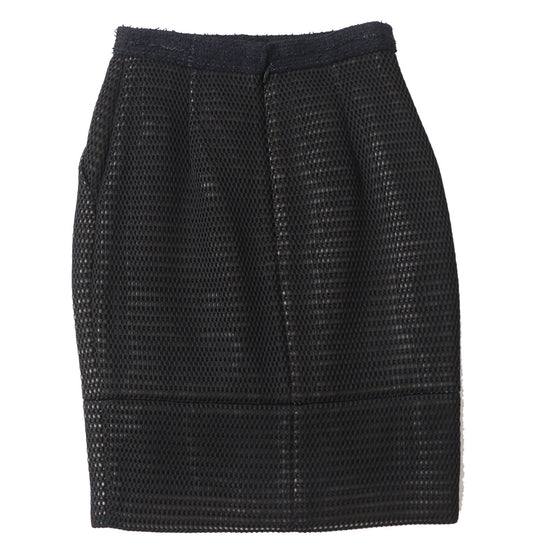 CHANEL Tight Skirt P45897 Outer: 100% nylon, Lining: 100% silk, Part: 77% nylon, Part: 13% wool, Part: 10% rayon black Women 34 Used Authentic