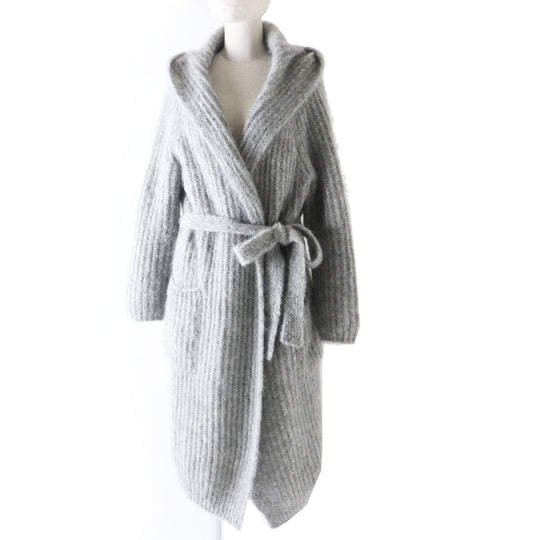MAX MARA cardigan Main: 77% mohair, Main: 12% wool, Main: 11% nylon gray Women M Used Authentic
