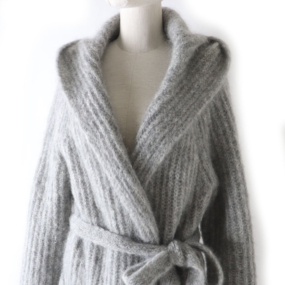 MAX MARA cardigan Main: 77% mohair, Main: 12% wool, Main: 11% nylon gray Women M Used Authentic