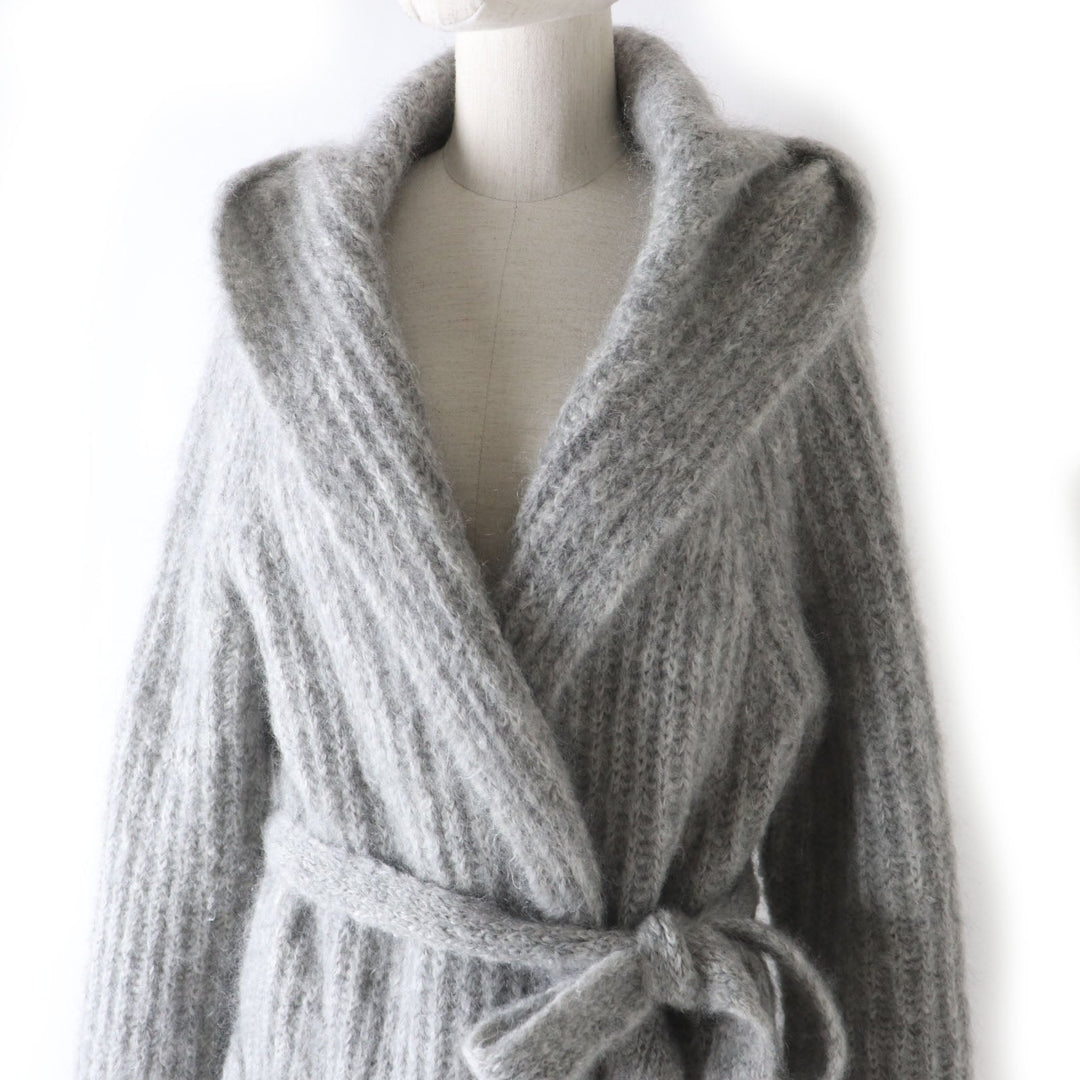 MAX MARA cardigan Main: 77% mohair, Main: 12% wool, Main: 11% nylon gray Women M Used Authentic