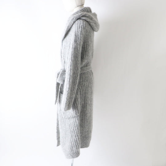 MAX MARA cardigan Main: 77% mohair, Main: 12% wool, Main: 11% nylon gray Women M Used Authentic