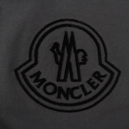 MONCLER pullover Main: 100% cotton, back body: 100% nylon, rib part: 100% cotton, back body lining: 100% cotton, other fabric: 100% nylon, embroidery part: 100% rayon black SWEAT SHIRT Women M Used Authentic