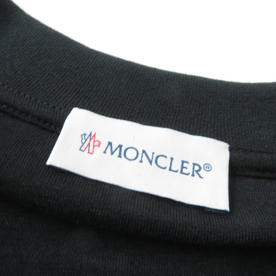MONCLER pullover Main: 100% cotton, back body: 100% nylon, rib part: 100% cotton, back body lining: 100% cotton, other fabric: 100% nylon, embroidery part: 100% rayon black SWEAT SHIRT Women M Used Authentic