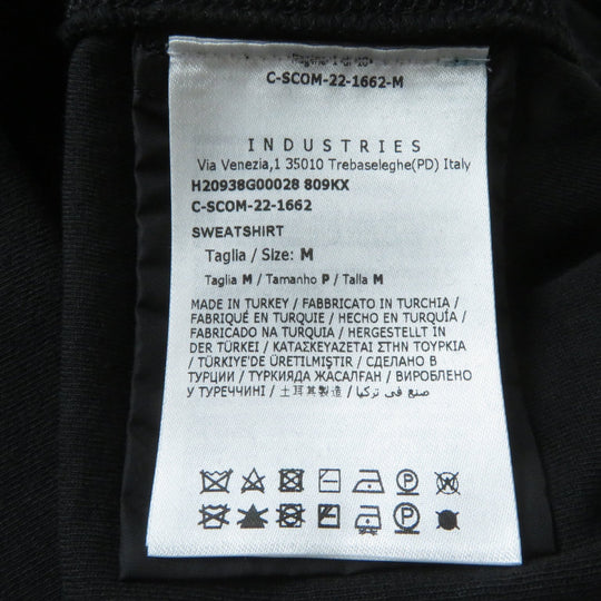 MONCLER pullover Main: 100% cotton, back body: 100% nylon, rib part: 100% cotton, back body lining: 100% cotton, other fabric: 100% nylon, embroidery part: 100% rayon black SWEAT SHIRT Women M Used Authentic