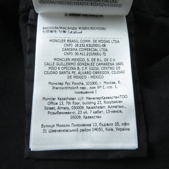 MONCLER pullover Main: 100% cotton, back body: 100% nylon, rib part: 100% cotton, back body lining: 100% cotton, other fabric: 100% nylon, embroidery part: 100% rayon black SWEAT SHIRT Women M Used Authentic