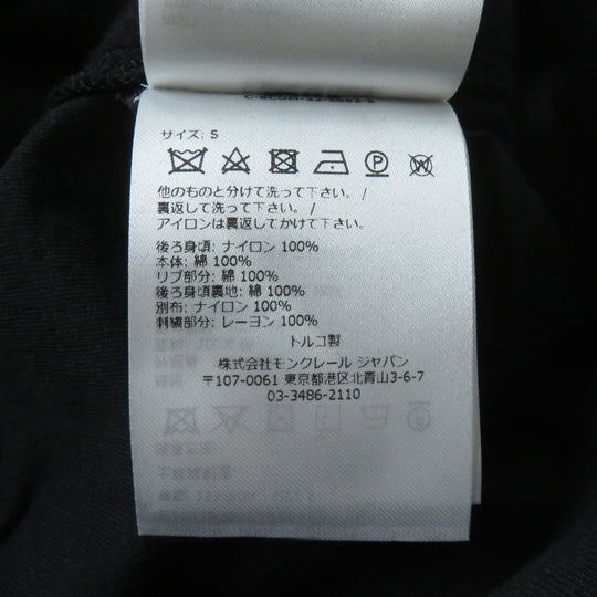 MONCLER pullover Main: 100% cotton, back body: 100% nylon, rib part: 100% cotton, back body lining: 100% cotton, other fabric: 100% nylon, embroidery part: 100% rayon black SWEAT SHIRT Women S Used Authentic