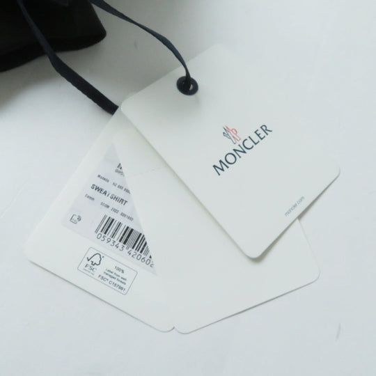 MONCLER pullover Main: 100% cotton, back body: 100% nylon, rib part: 100% cotton, back body lining: 100% cotton, other fabric: 100% nylon, embroidery part: 100% rayon black SWEAT SHIRT Women S Used Authentic