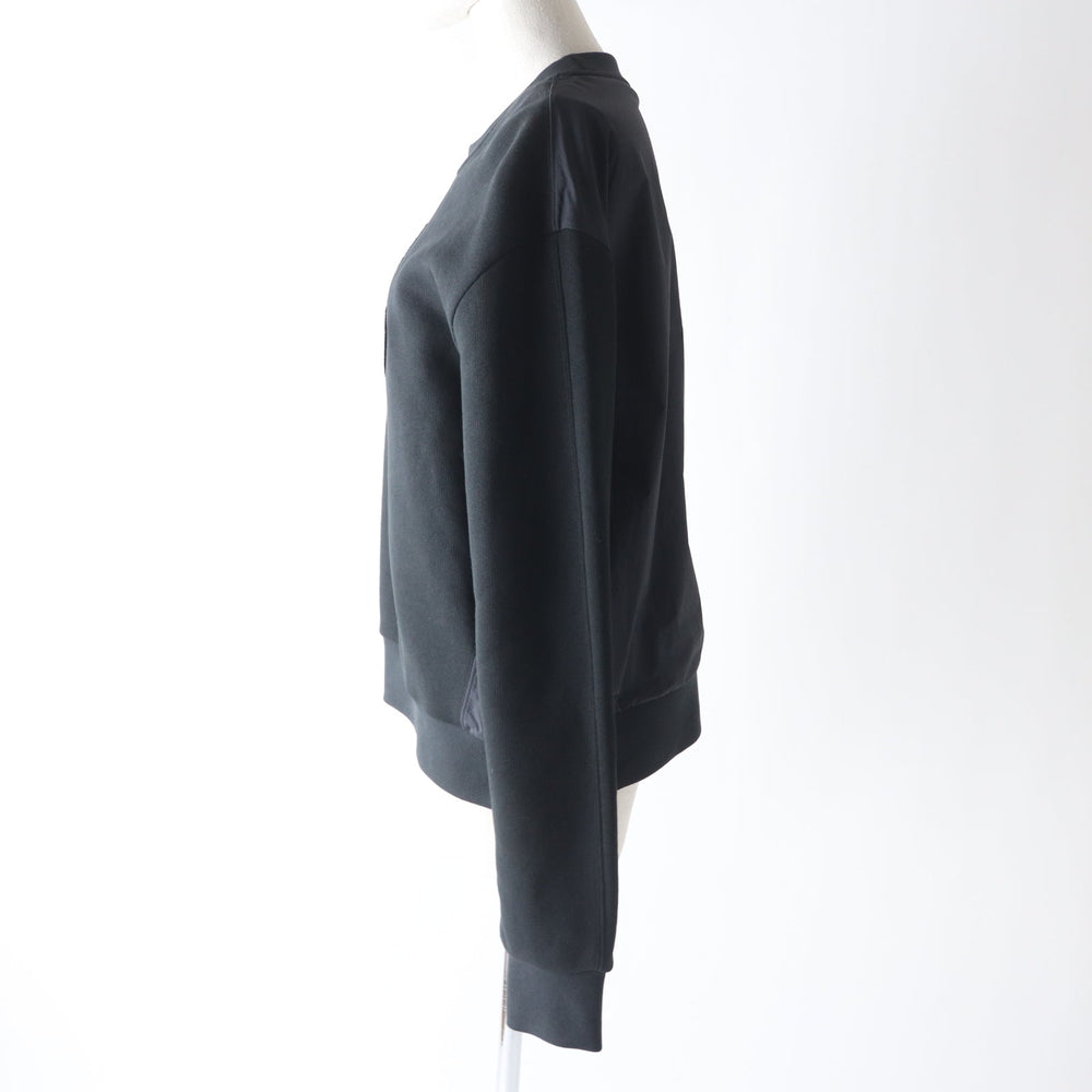 MONCLER pullover Main: 100% cotton, back body: 100% nylon, rib part: 100% cotton, back body lining: 100% cotton, other fabric: 100% nylon, embroidery part: 100% rayon black SWEAT SHIRT Women S Used Authentic