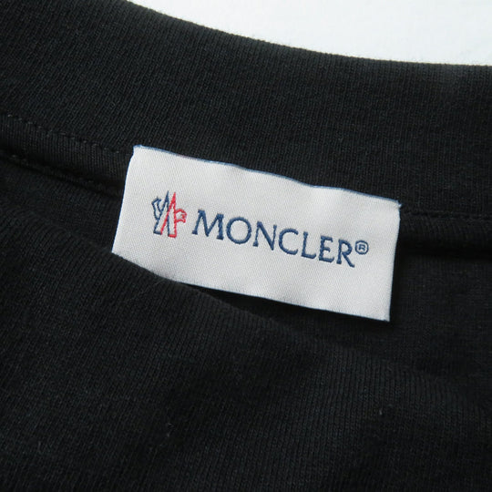 MONCLER pullover Main: 100% cotton, back body: 100% nylon, rib part: 100% cotton, back body lining: 100% cotton, other fabric: 100% nylon, embroidery part: 100% rayon black SWEAT SHIRT Women S Used Authentic