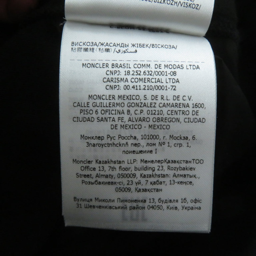 MONCLER pullover Main: 100% cotton, back body: 100% nylon, rib part: 100% cotton, back body lining: 100% cotton, other fabric: 100% nylon, embroidery part: 100% rayon black SWEAT SHIRT Women S Used Authentic