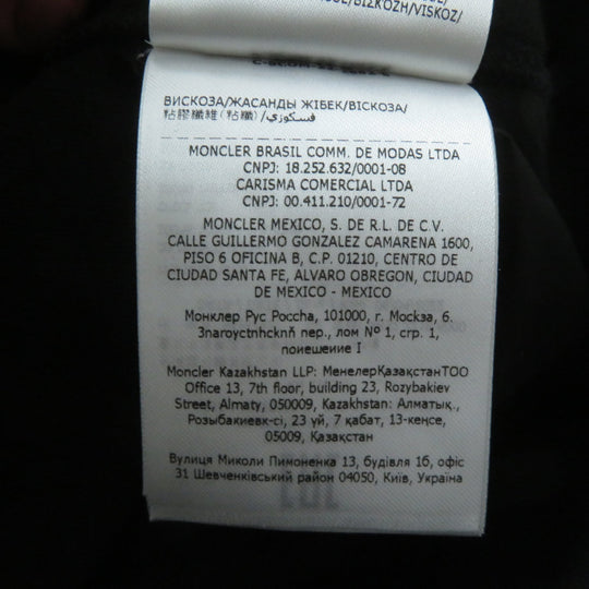 MONCLER pullover Main: 100% cotton, back body: 100% nylon, rib part: 100% cotton, back body lining: 100% cotton, other fabric: 100% nylon, embroidery part: 100% rayon black SWEAT SHIRT Women S Used Authentic