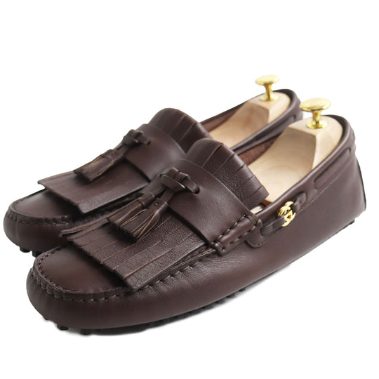 GUCCI loafers 624699 Main: Leather Brown mens 7 1/2 Used Authentic