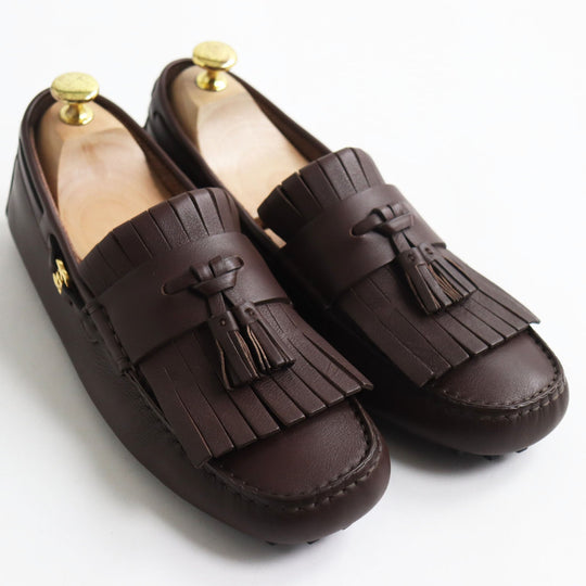 GUCCI loafers 624699 Main: Leather Brown mens 7 1/2 Used Authentic