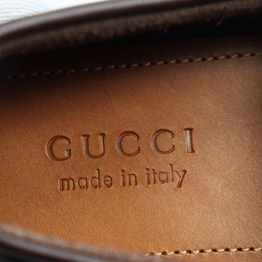 GUCCI loafers 624699 Main: Leather Brown mens 7 1/2 Used Authentic