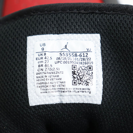 NIKE sneakers 553558 612 leather Black x Red x White AIR JORDAN 1 LOW 42.5
