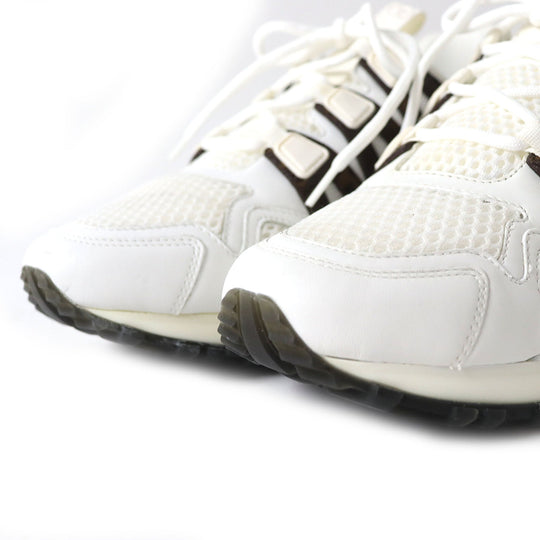 LOUIS VUITTON sneakers Mesh, PVC White brown Runaway line Women 38 Used Authentic