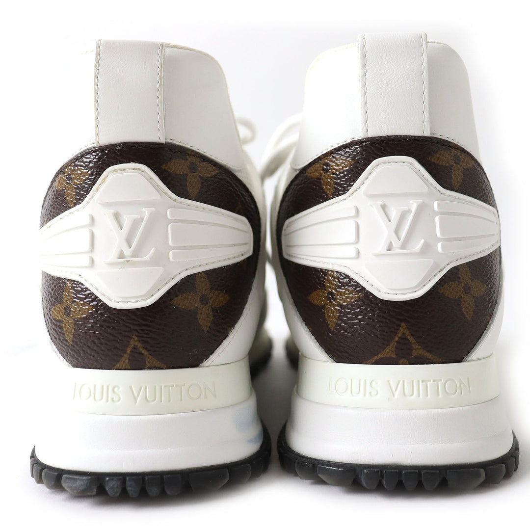 LOUIS VUITTON sneakers Mesh, PVC White brown Runaway line Women 38 Used Authentic