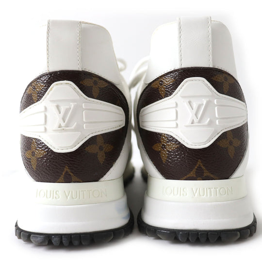LOUIS VUITTON sneakers Mesh, PVC White brown Runaway line Women 38 Used Authentic