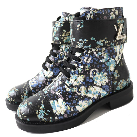 LOUIS VUITTON short boots Main: Leather Black x multicolor Wonderland line Women 35 Used Authentic