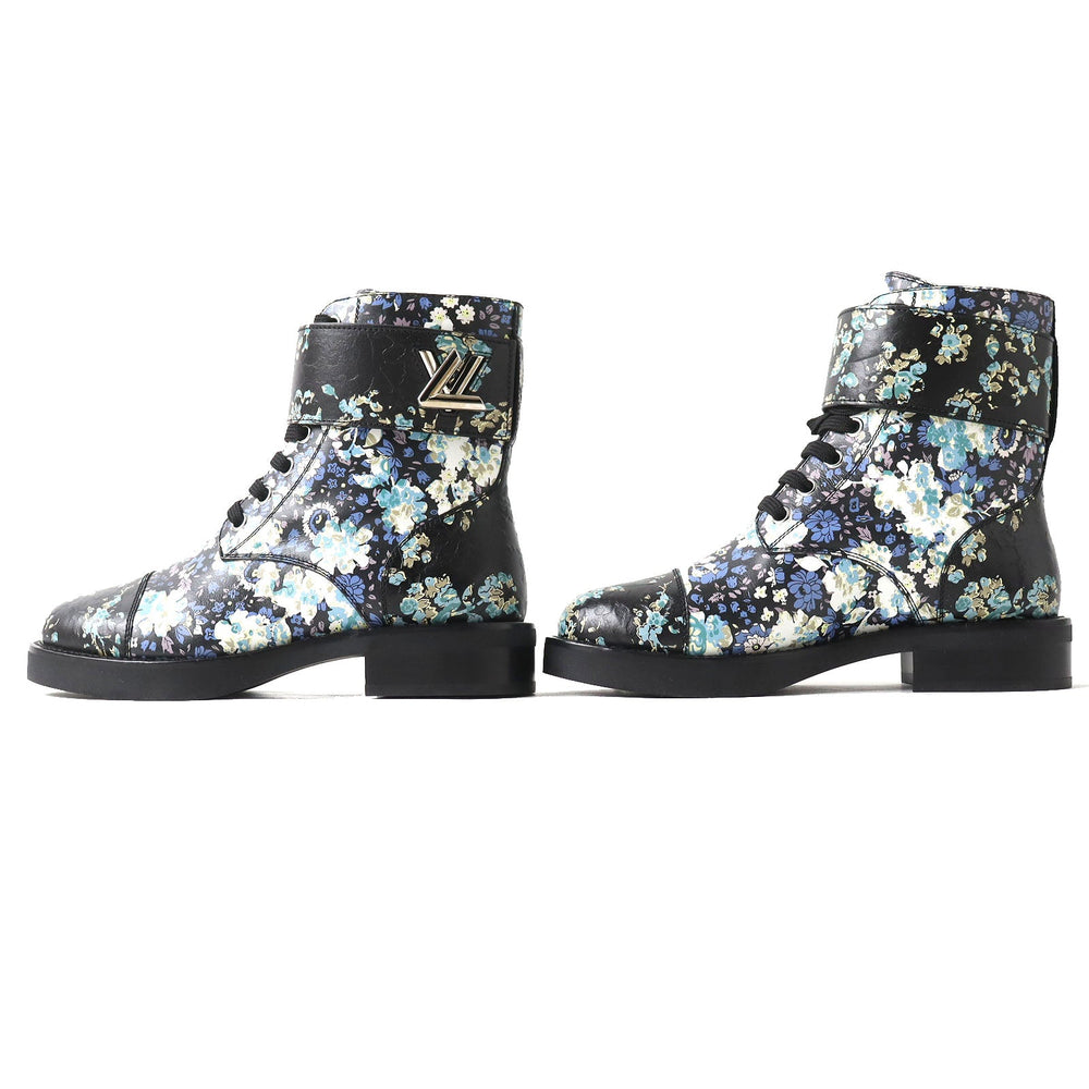 LOUIS VUITTON short boots Main: Leather Black x multicolor Wonderland line Women 35 Used Authentic