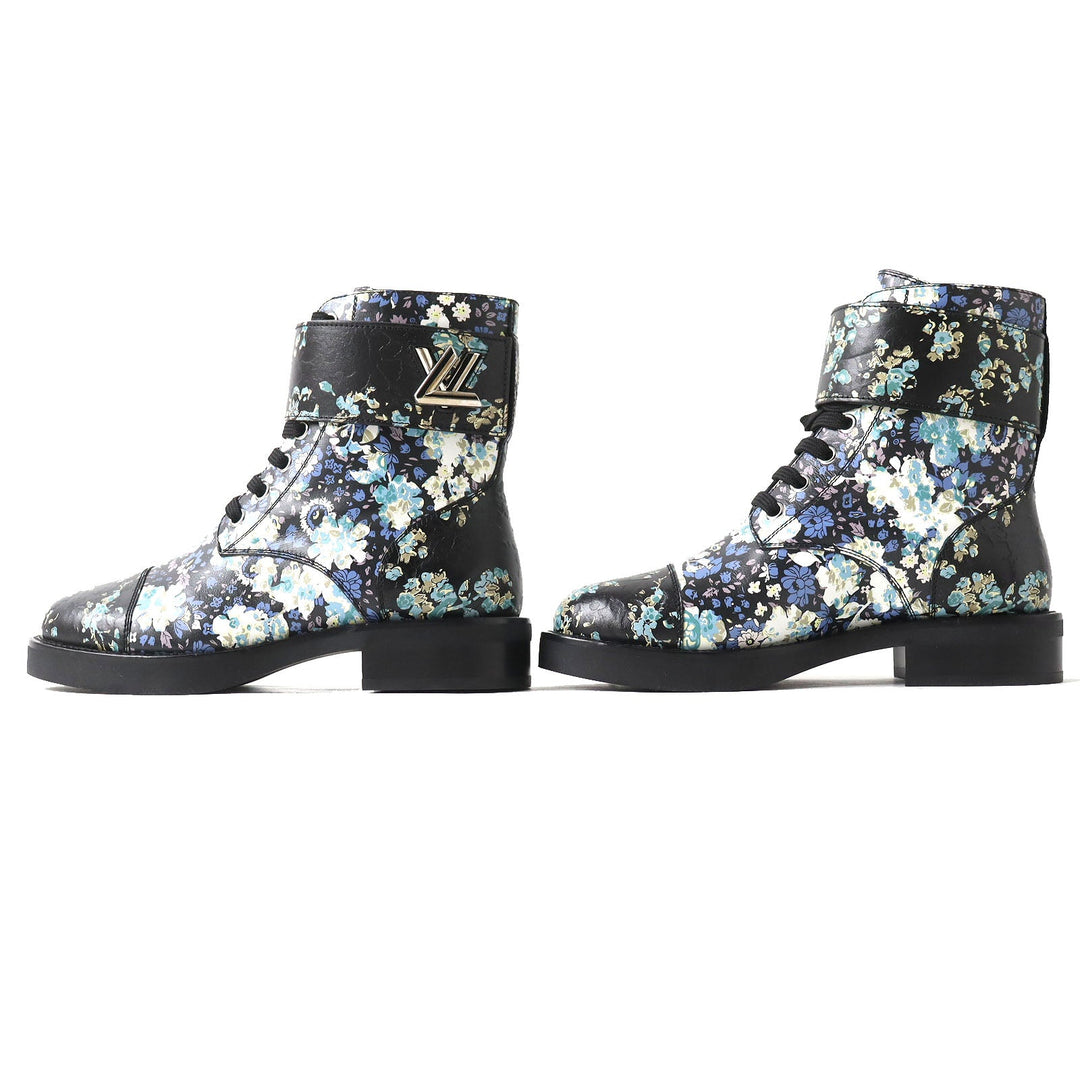 LOUIS VUITTON short boots Main: Leather Black x multicolor Wonderland line Women 35 Used Authentic