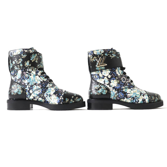 LOUIS VUITTON short boots Main: Leather Black x multicolor Wonderland line Women 35 Used Authentic