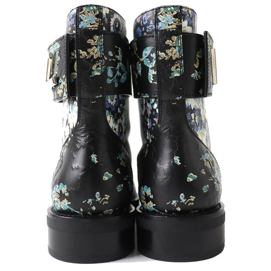 LOUIS VUITTON short boots Main: Leather Black x multicolor Wonderland line Women 35 Used Authentic