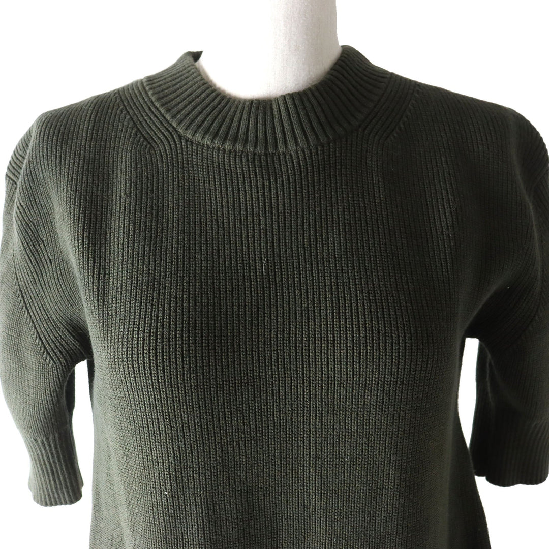 Sacai knit 22-05961 Outer: 55% cotton, Outer: 45% polyester, Part: 100% polyester, Part: 50% cotton, Part: 50% polyester, Filling: 100% polyester Lining: 100% polyester Lining: 100% cupra Khaki x beige Women 3 Used Authentic