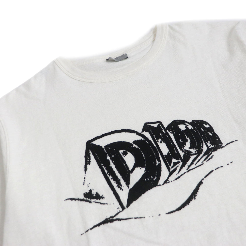 Dior HOMME Short sleeve T-shirt 393J696A0849 Main: 100% cotton white Slub Cotton mens XL Used Authentic