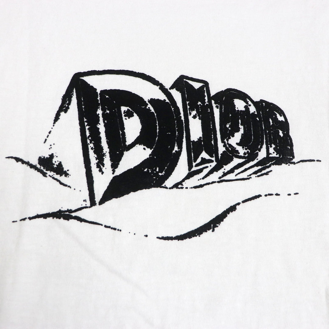 Dior HOMME Short sleeve T-shirt 393J696A0849 Main: 100% cotton white Slub Cotton mens XL Used Authentic