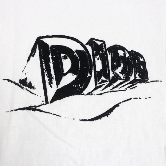Dior HOMME Short sleeve T-shirt 393J696A0849 Main: 100% cotton white Slub Cotton mens XL Used Authentic