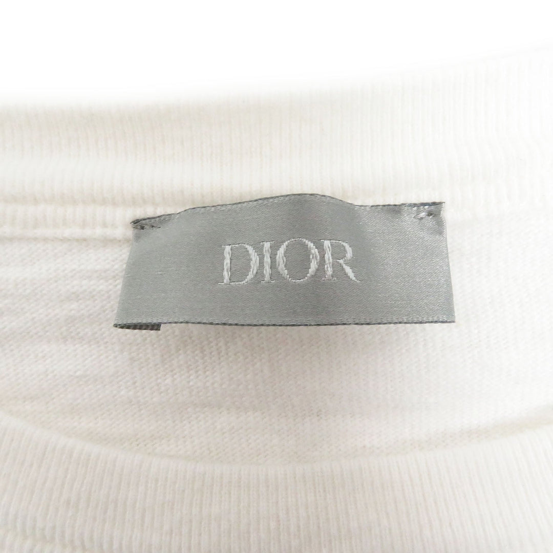 Dior HOMME Short sleeve T-shirt 393J696A0849 Main: 100% cotton white Slub Cotton mens XL Used Authentic