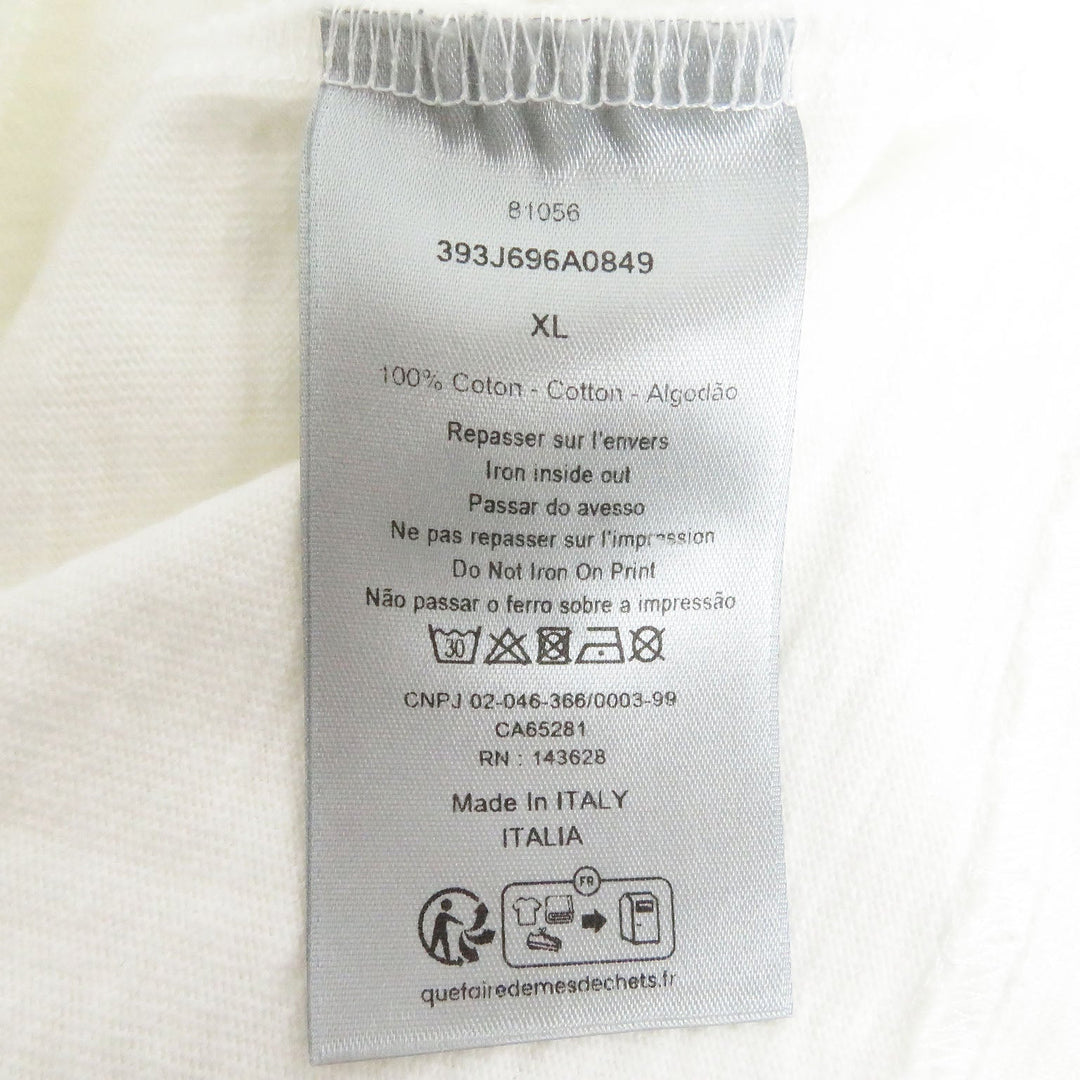 Dior HOMME Short sleeve T-shirt 393J696A0849 Main: 100% cotton white Slub Cotton mens XL Used Authentic
