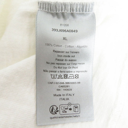 Dior HOMME Short sleeve T-shirt 393J696A0849 Main: 100% cotton white Slub Cotton mens XL Used Authentic