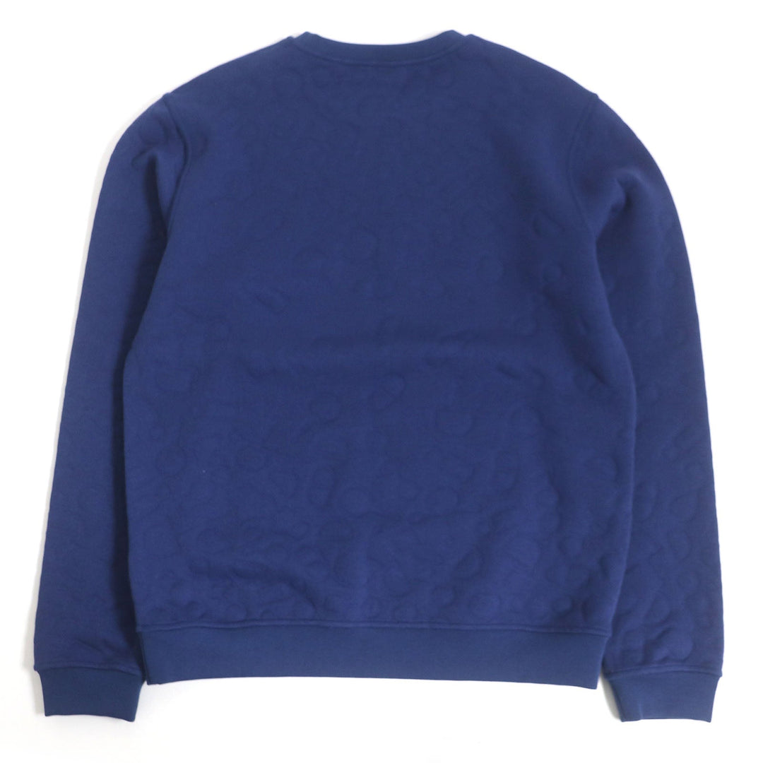 HERMES sweat Main: 72% polyamide, 26% cotton, 2% elastane. Parts: 100% cotton. Rib: 90% cotton, 10% elastane. Indigo blue Maillons en Boucle Aero mens M Used Authentic