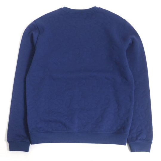 HERMES sweat Main: 72% polyamide, 26% cotton, 2% elastane. Parts: 100% cotton. Rib: 90% cotton, 10% elastane. Indigo blue Maillons en Boucle Aero mens M Used Authentic