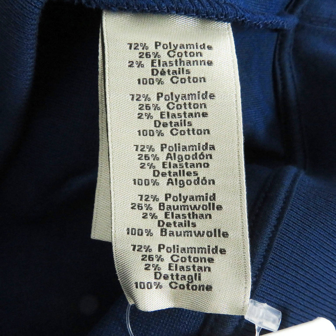 HERMES sweat Main: 72% polyamide, 26% cotton, 2% elastane. Parts: 100% cotton. Rib: 90% cotton, 10% elastane. Indigo blue Maillons en Boucle Aero mens M Used Authentic
