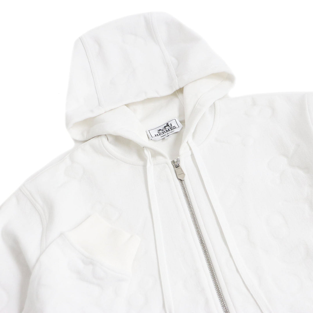 HERMES Hoodie Main: 72% polyamide, 26% cotton, 2% elastane. Parts: 100% cotton. Rib: 90% cotton, 10% elastane. Bron Maillons en Boucle Aero mens XS Used Authentic