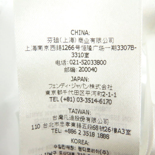 FENDI Long sleeve shirt FS1001 Main: 96% cotton, Main: 4% polyurethane, Part: 100% silk white mens 40 Used Authentic