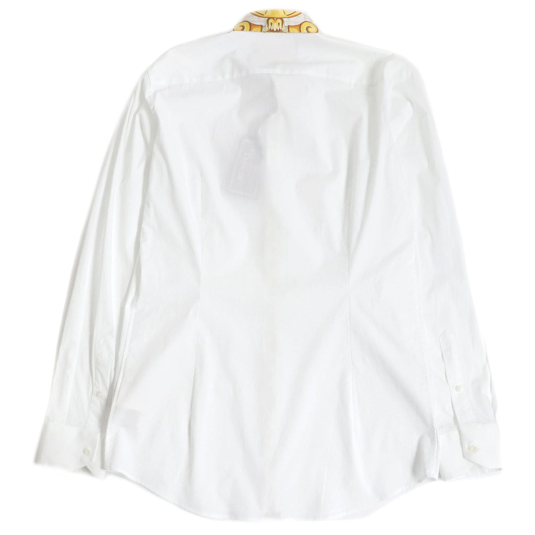 FENDI Long sleeve shirt FS1001 Main: 96% cotton, Main: 4% polyurethane, Part: 100% silk white mens 40 Used Authentic