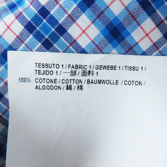 BALENCIAGA one piece 518188 Main: 100% cotton Blue x red x white Women 34 Used Authentic